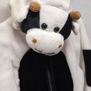 Plush Cow Costume for Kids - Black and White